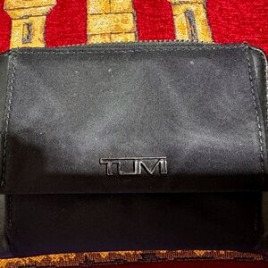 Tumi black cloth wallet